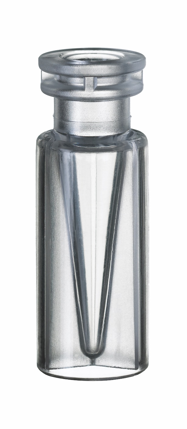 0,3ml PP Schnappring-Mikroflasche, 32 x 11,6mm, transparent