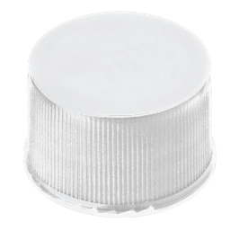 13mm Polypropylen Schraubkappe, weiß, geschlossen (13-425)