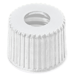 PP-Schraubkappe 8-425, weiß, mit Loch