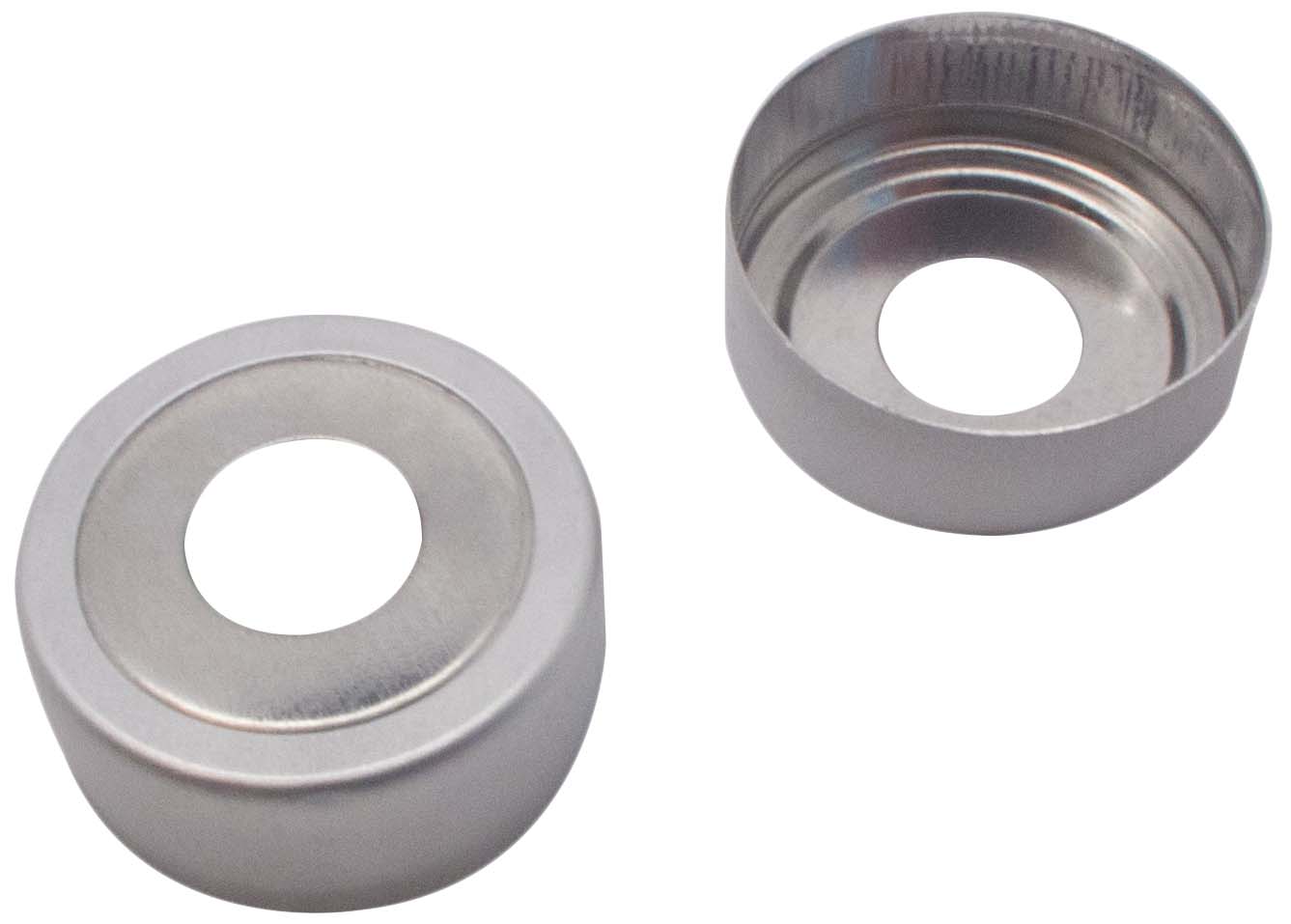 20mm magnetische Bimetall Bördelkappe, rot lackiert, mit 8mm Loch