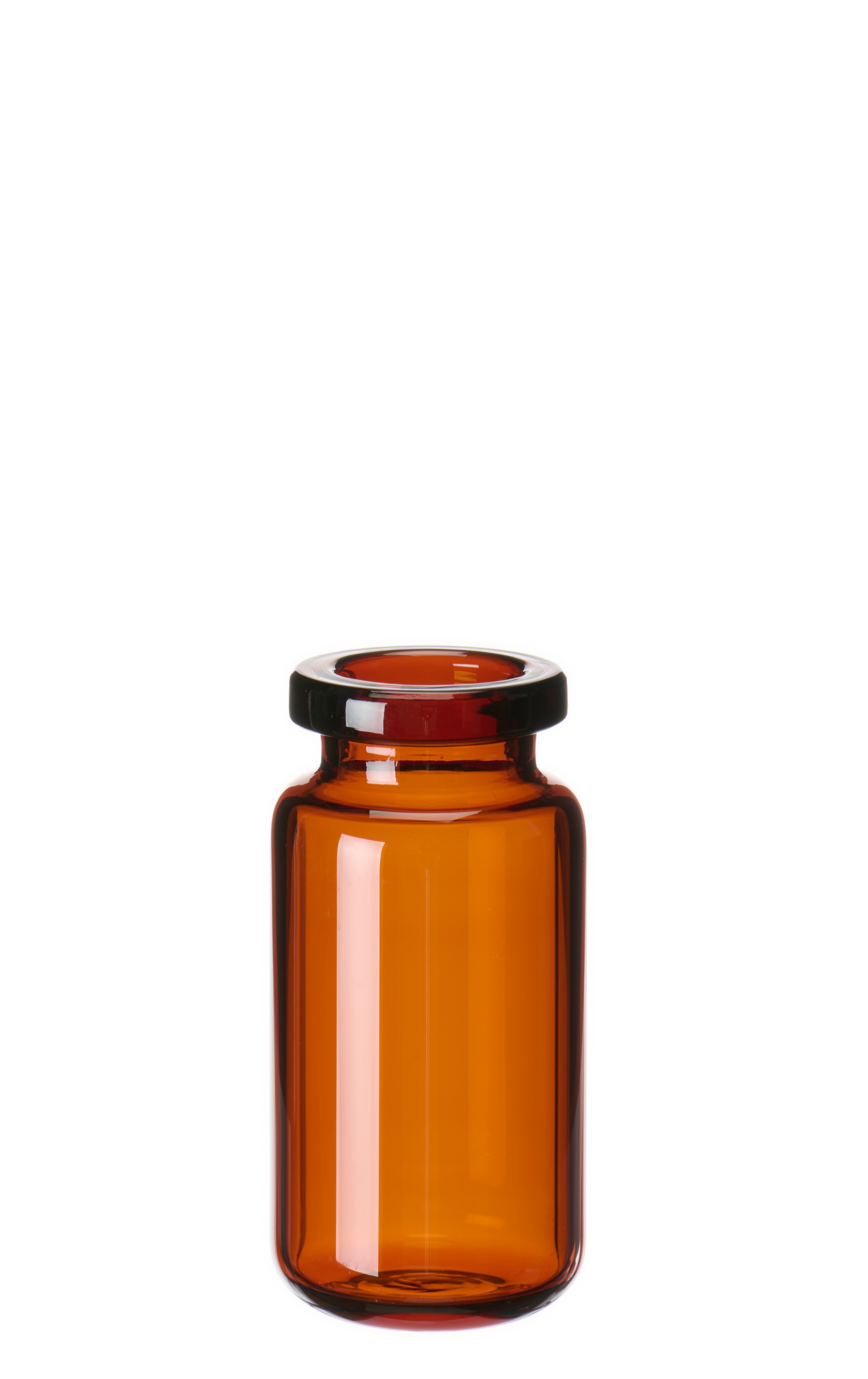 10 ml Headspace-Flasche, 46 × 22,5 mm, Braunglas, 1. hydrolytische Klasse, gerundeter Boden
